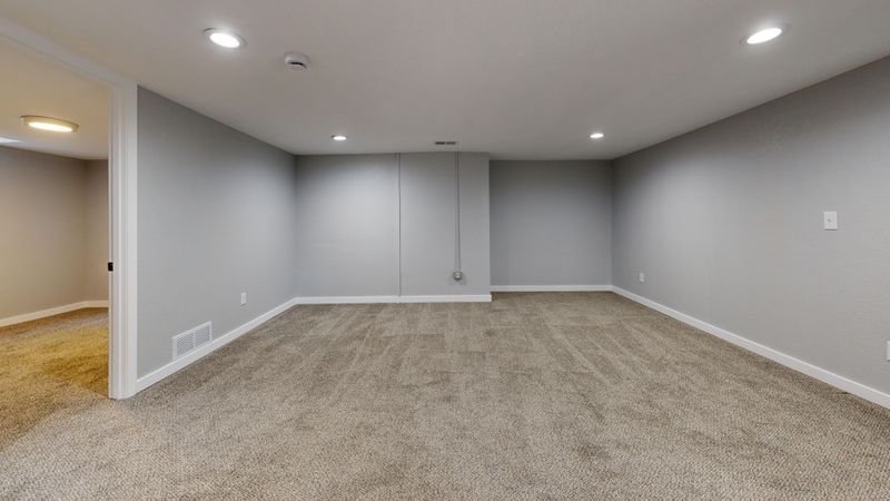 Basement renovation interior